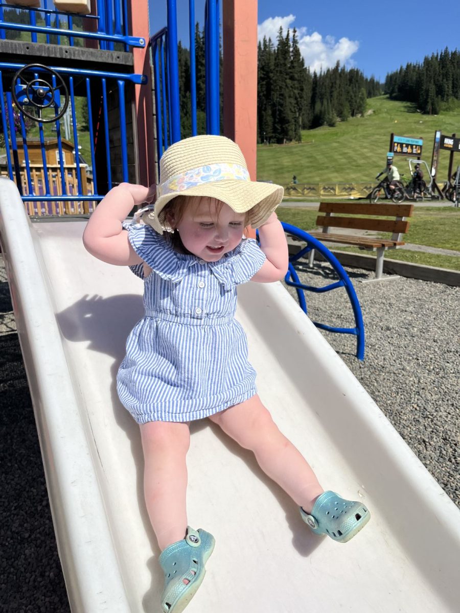 going down slide