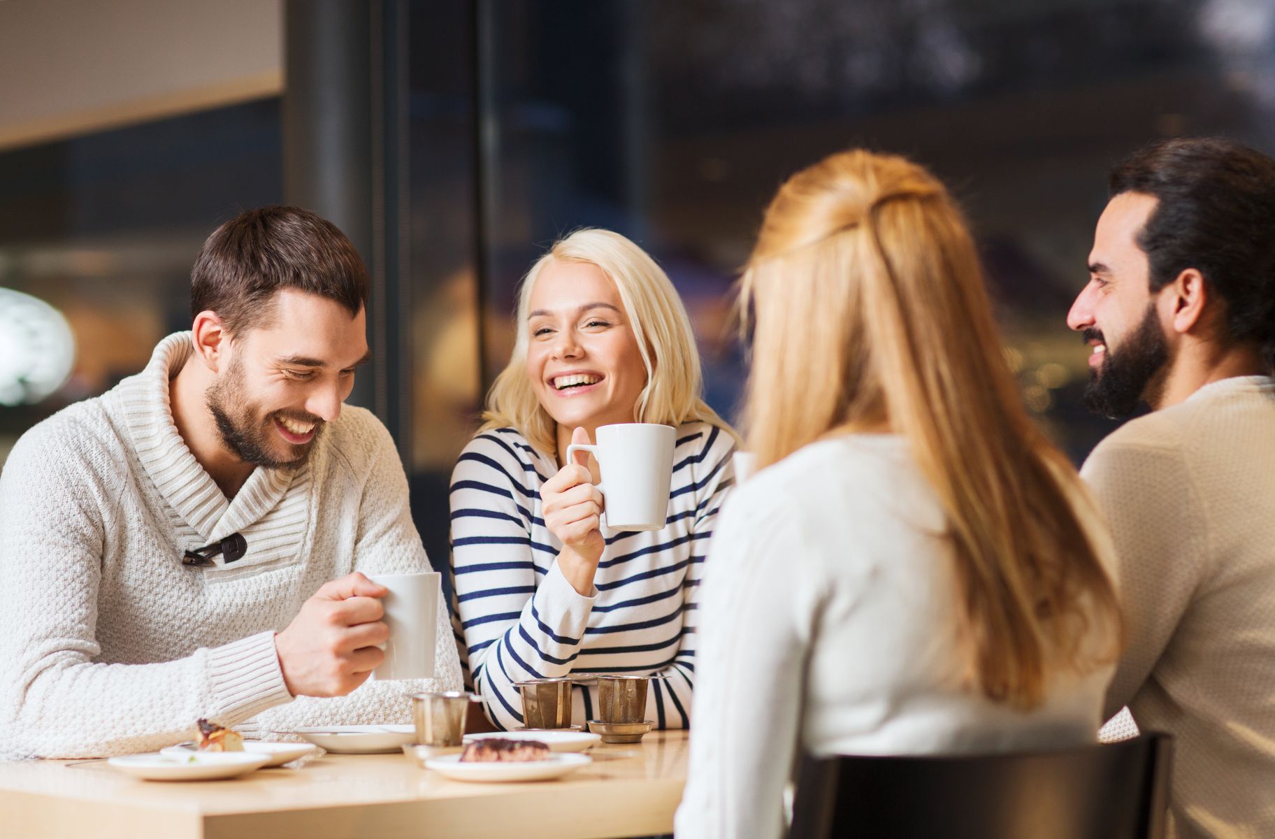 friends at a cafe