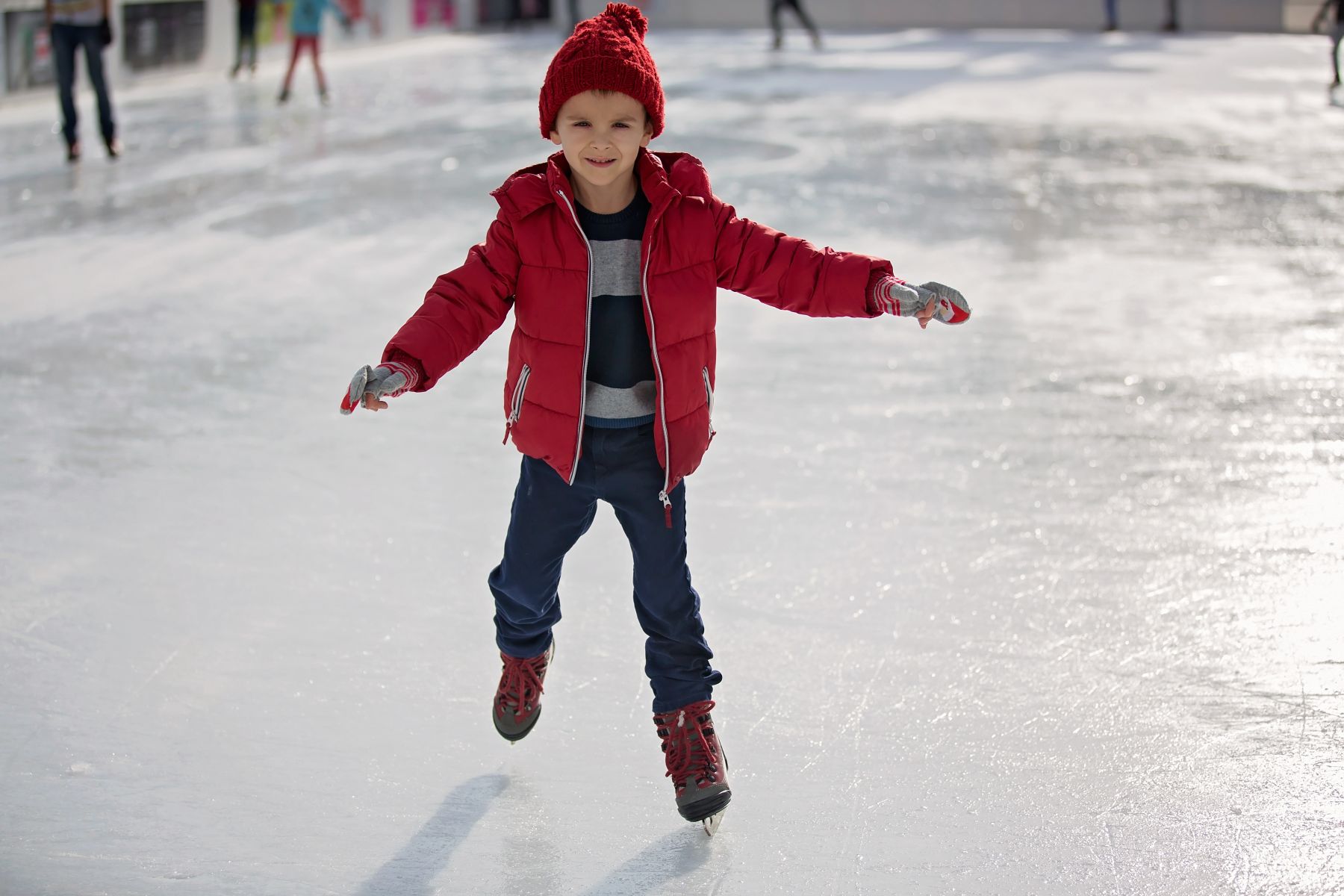 child ice skating