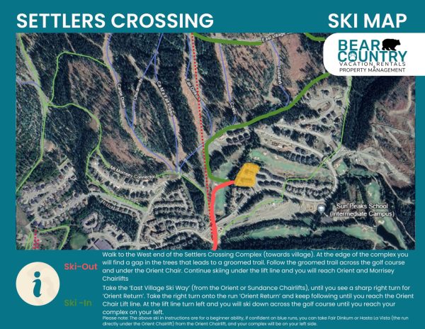 settlers crossing ski map