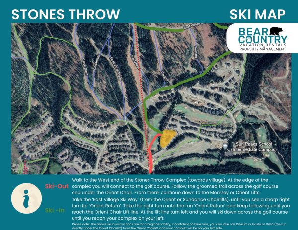 stone throws ski map